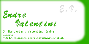 endre valentini business card